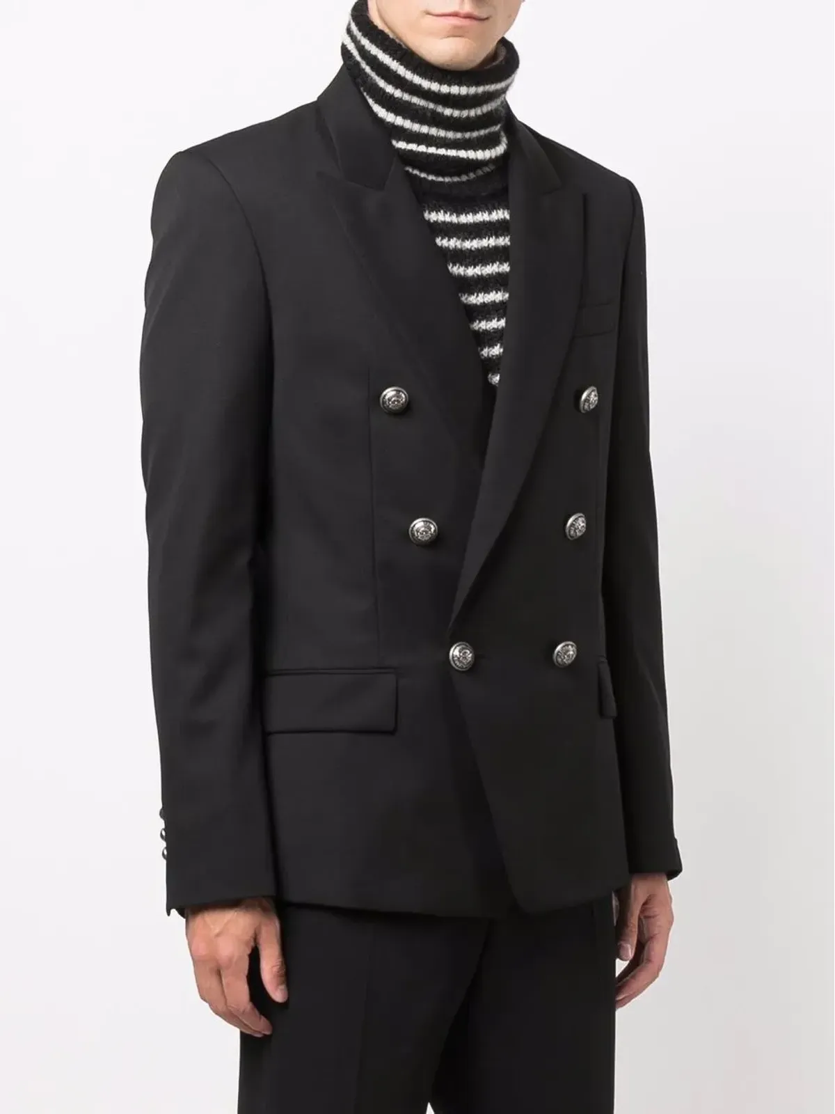 Balmain ダブルブレスト ウール ブレザー - 画像3