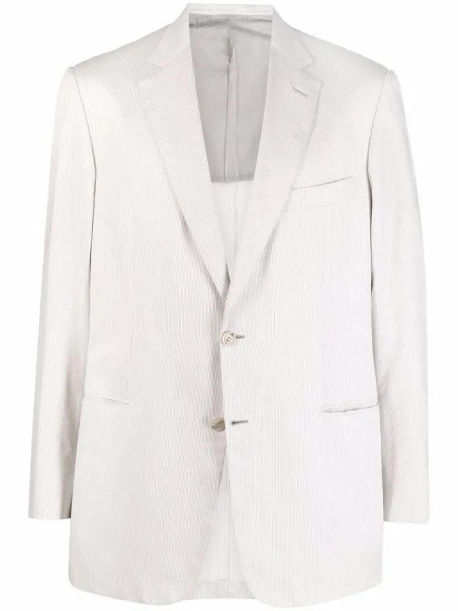 Brioni Brioni ストライプ柄 シングルブレスト ブレザー - ホワイトの商品画像