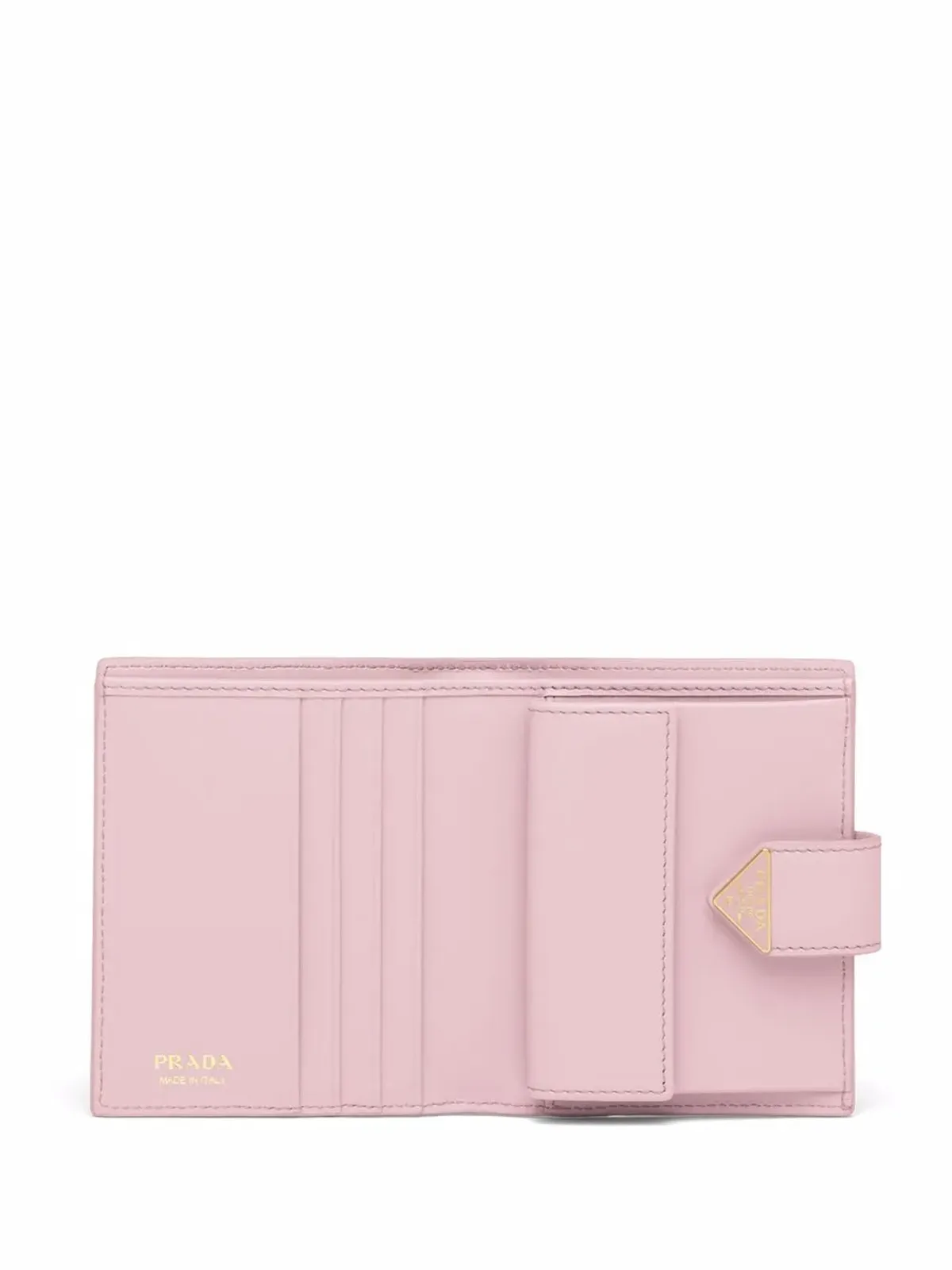Prada スモール ロゴプレート サフィアーノ 財布 - ピンク - 画像3
