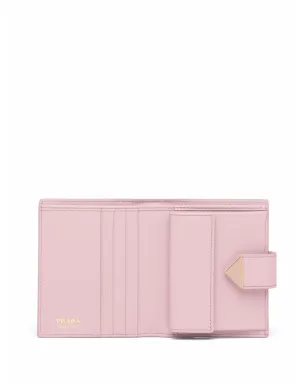 Prada スモール ロゴプレート サフィアーノ 財布 - ピンク - サムネイル3