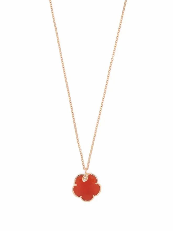 Pasquale Bruni Pasquale Bruni 18kt ローズゴールド Petit Joli カーネリアンとダイヤモンド ネックレス - ピンクの商品画像