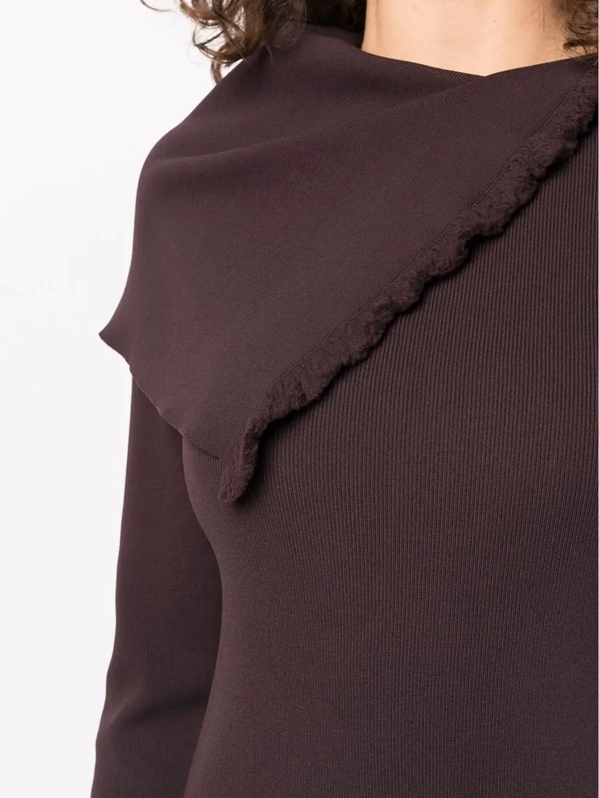 Jil Sander アシンメトリックカラー マキシドレス - 画像5