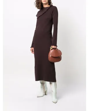 Jil Sander アシンメトリックカラー マキシドレス - サムネイル2