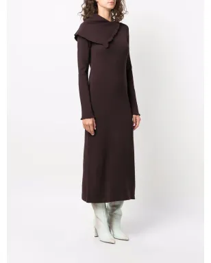 Jil Sander アシンメトリックカラー マキシドレス - サムネイル3