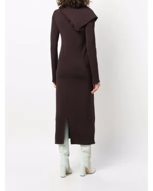 Jil Sander アシンメトリックカラー マキシドレス - サムネイル4