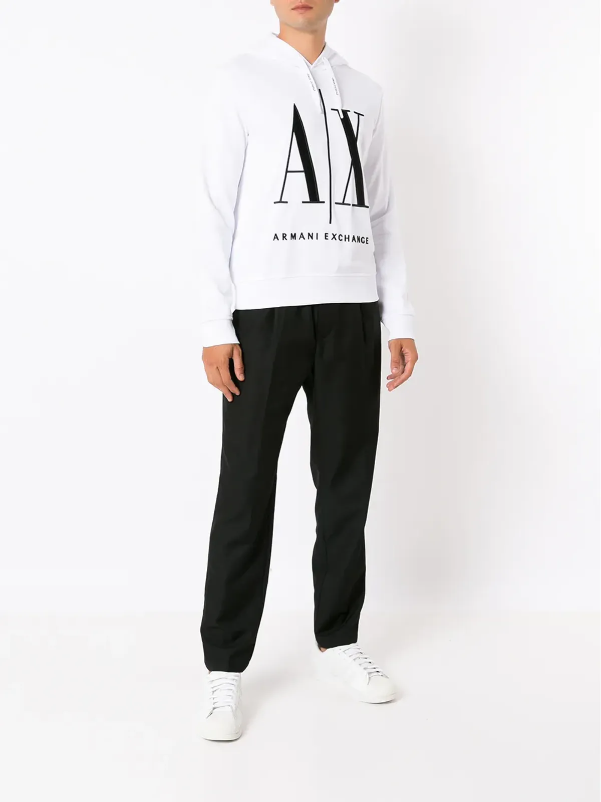 Armani Exchange AX 刺繍ロゴ入りフーディー - 画像2