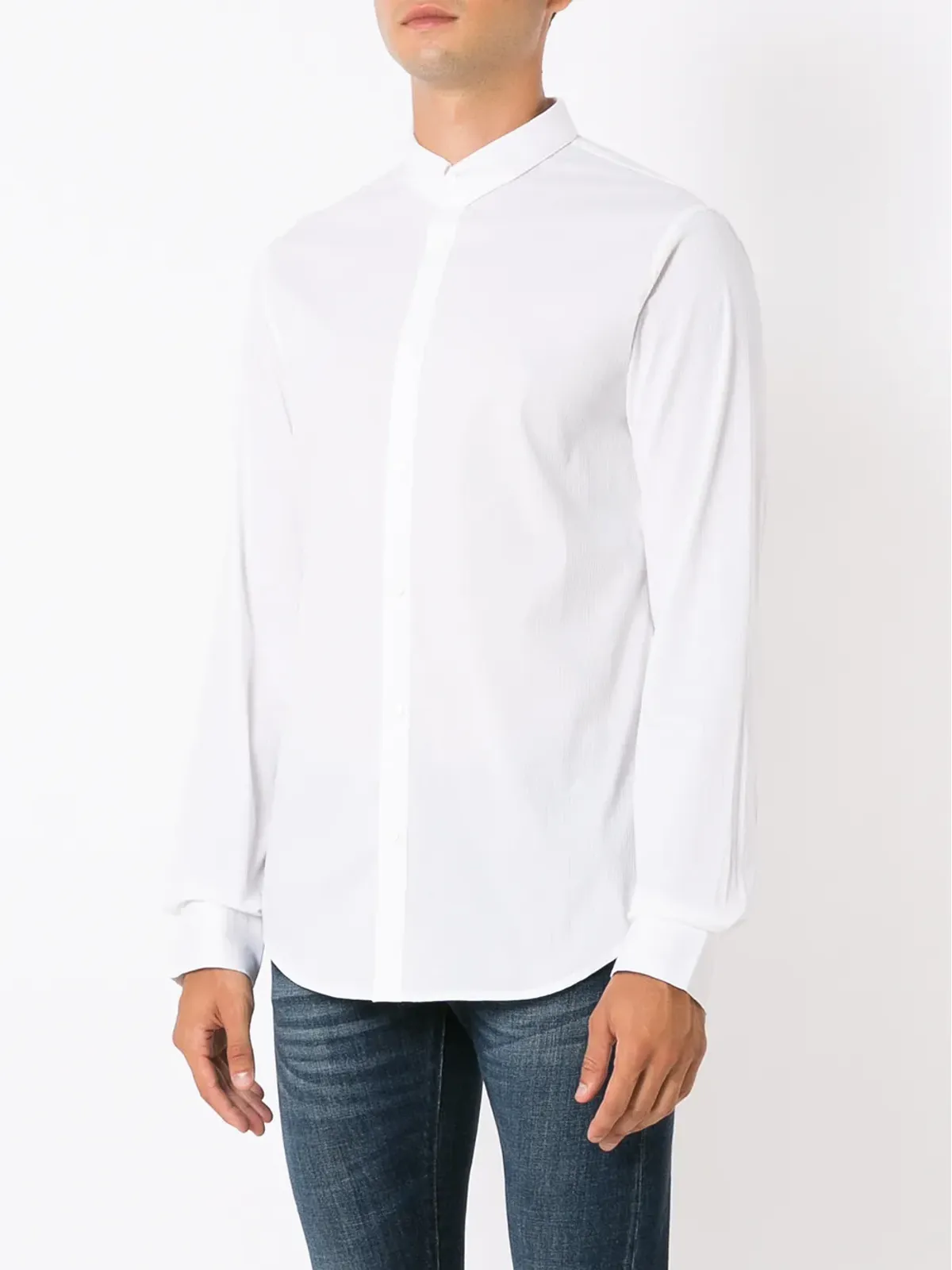Armani Exchange スリムカット ボタンアップシャツ - 画像3