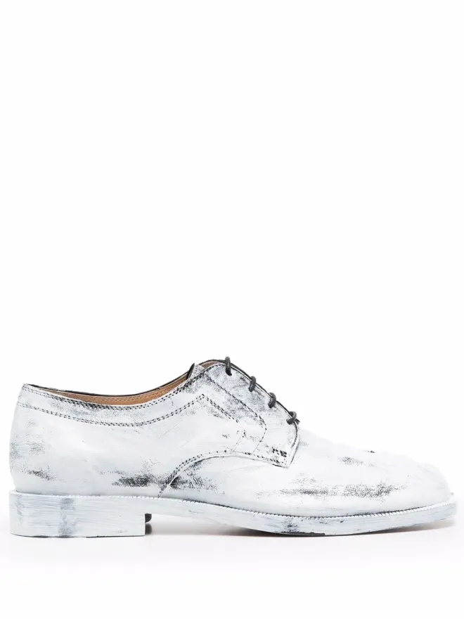 Maison Margiela Maison Margiela Tabi Bianchetto Leather Derby - Whiteの商品画像