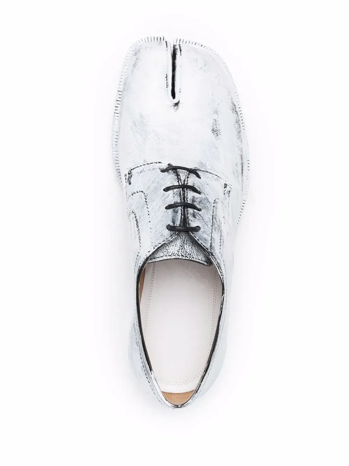 Maison Margiela Tabi Bianchetto Leather Derby - White - 画像4