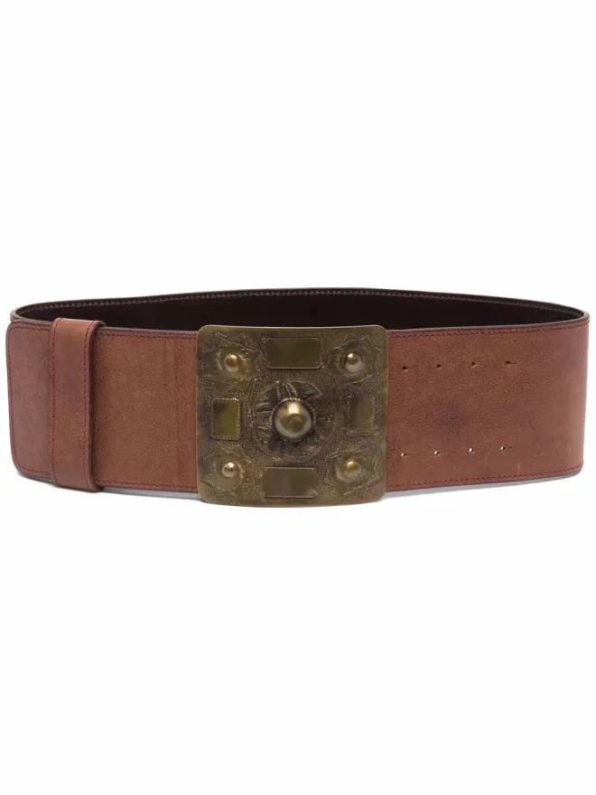 Gianfranco Ferré Pre-Owned Gianfranco Ferré Pre-Owned スタッズ付きバックル レザーベルトの商品画像