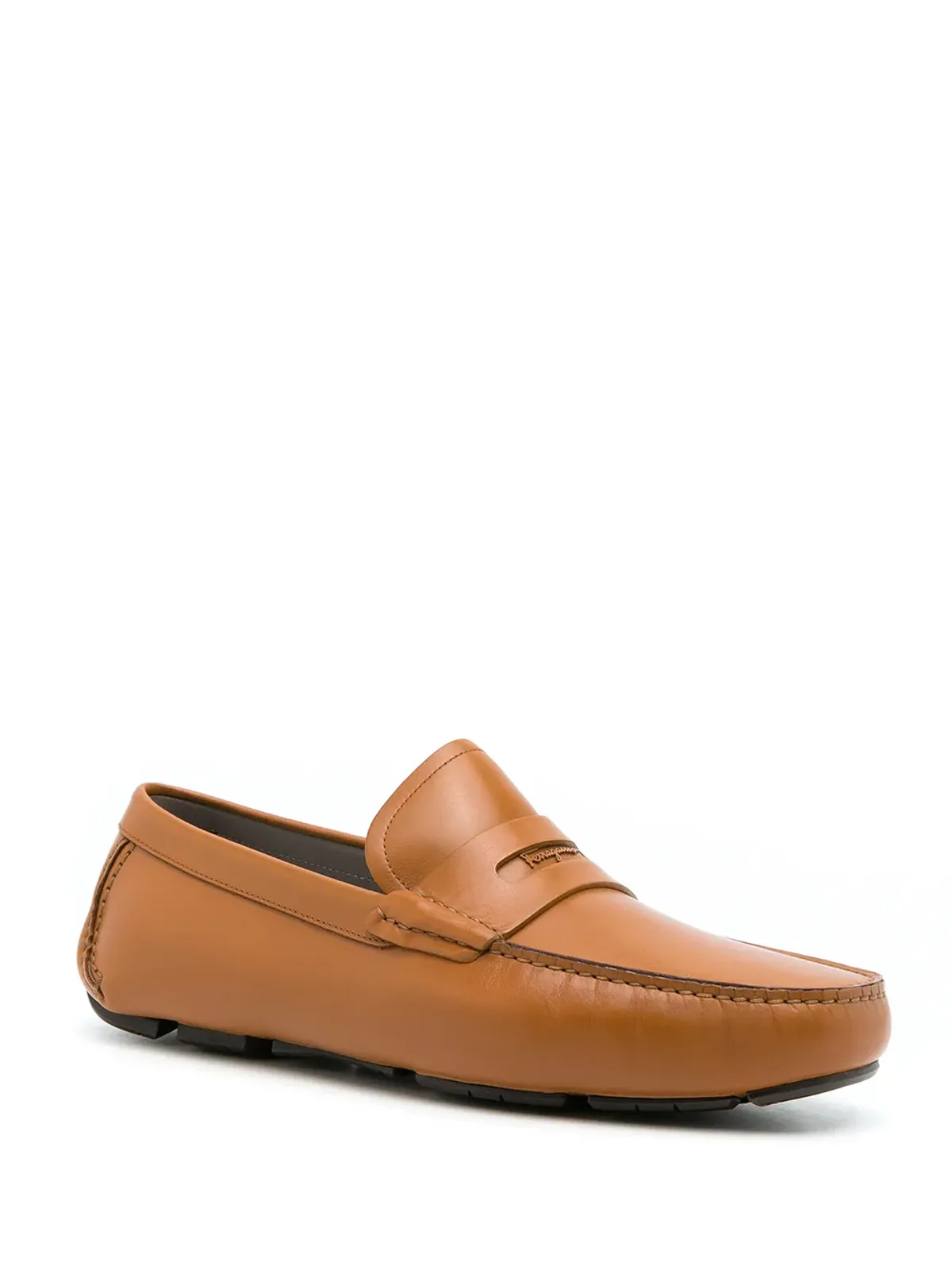 Ferragamo レザー ペニードライビング ローファー - 画像2