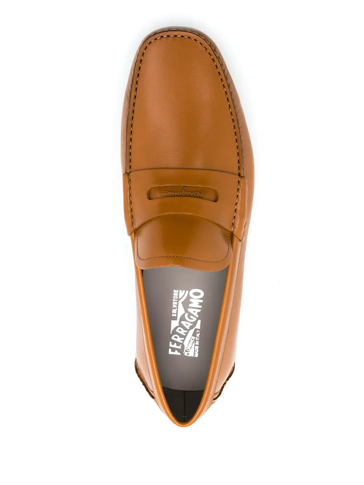 Ferragamo レザー ペニードライビング ローファー - 画像4