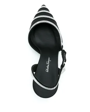 Ferragamo ラインストーン装飾スリングバックパンプス - サムネイル4