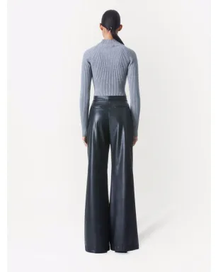 alice + olivia Dylan ハイウエストワイドパンツ ブラック - サムネイル4