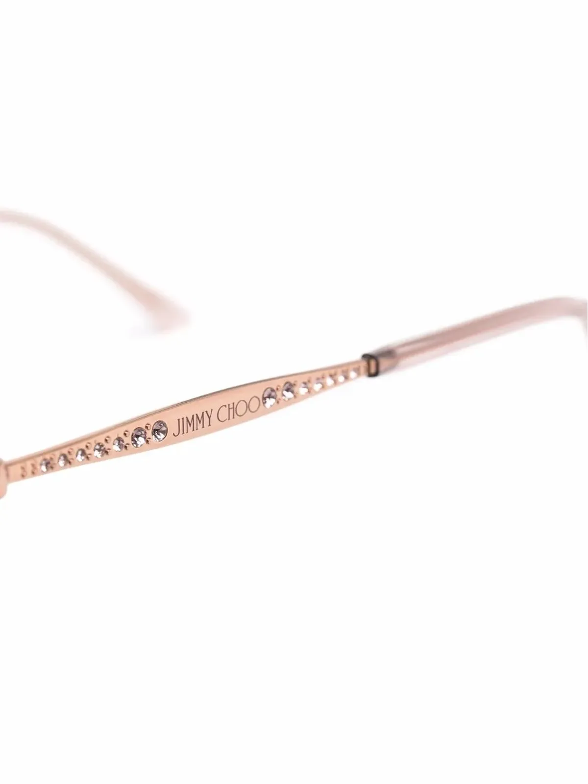 Jimmy Choo Eyewear 透明オーバーサイズフレームサングラス（ゴールド） - 画像3