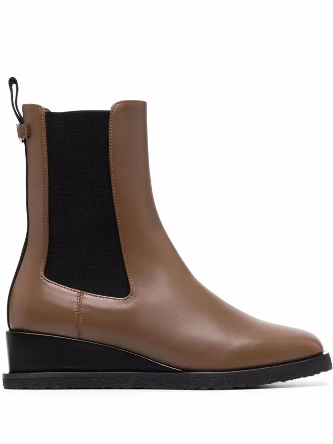 FERRAGAMO Ferragamo ウェッジドレザー チェルシーブーツの商品画像