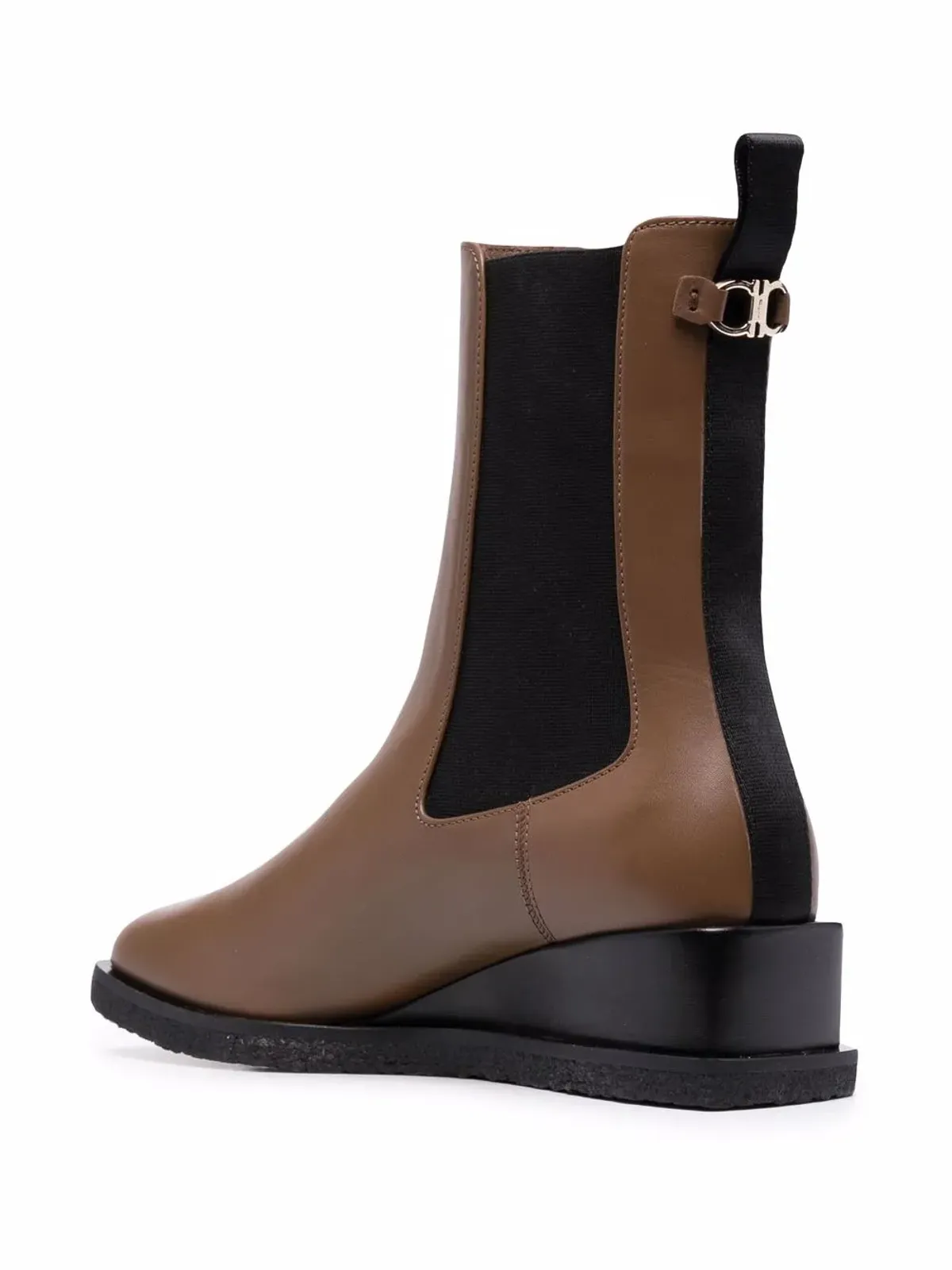 Ferragamo ウェッジドレザー チェルシーブーツ - 画像3