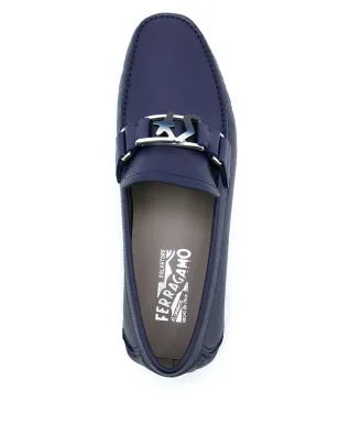 Ferragamo ブルー ロゴプレート ローファー - サムネイル4