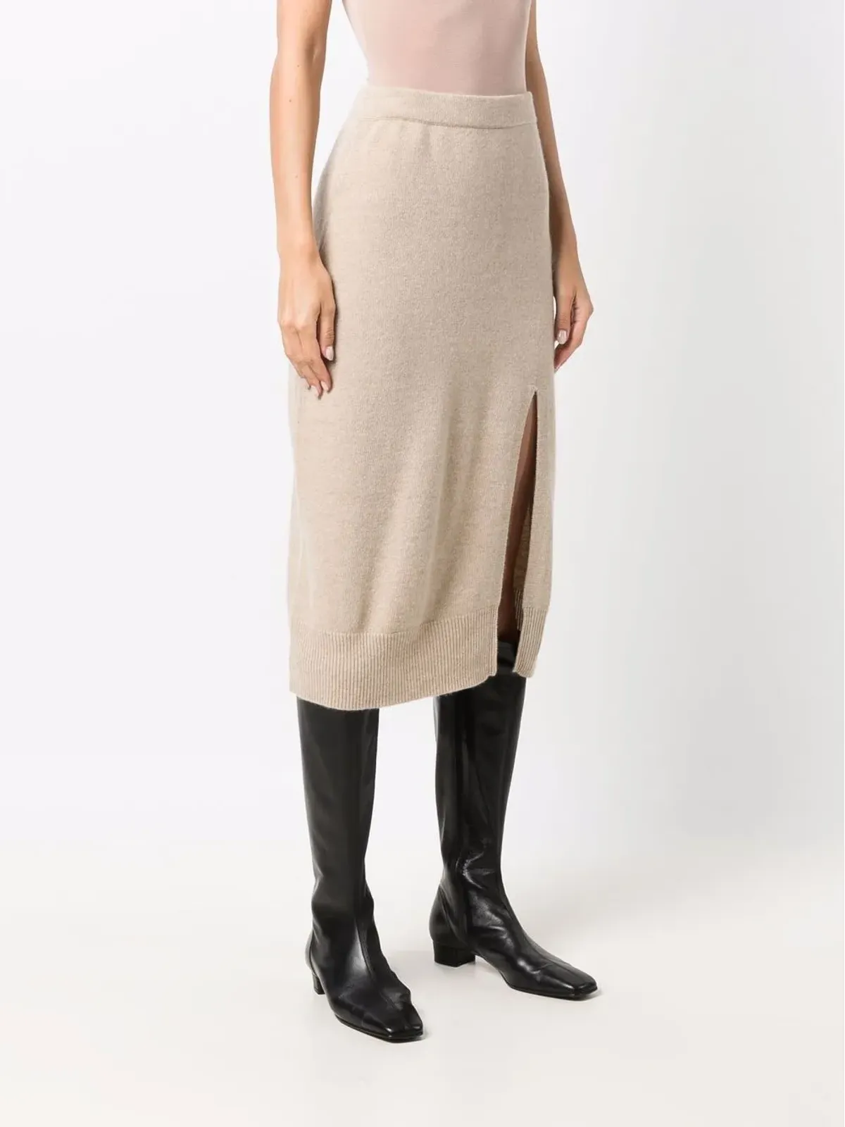 Lorena Antoniazzi ロレーナ アントニアッツィ ストレートレッグ ニットスカート - Neutrals - 画像3