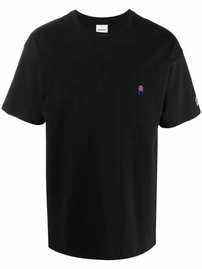Readymade Readymade ロゴ刺繍コットンTシャツ - ブラックの商品画像