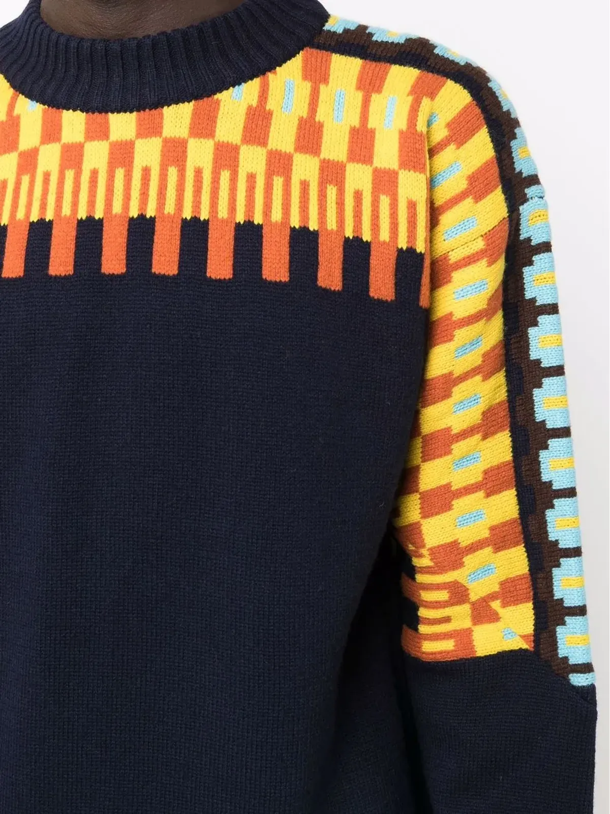 sacai インターシャニット ジャンパー - 画像5
