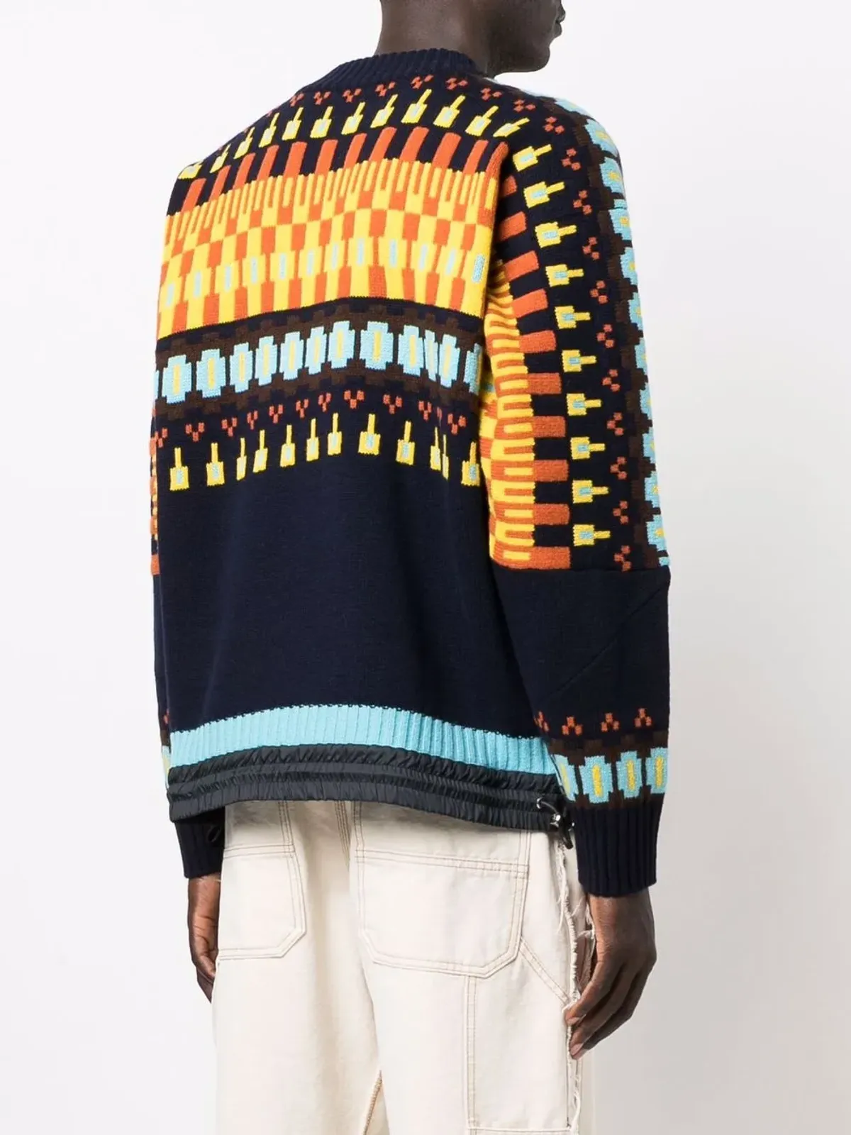 sacai インターシャニット ジャンパー - 画像4