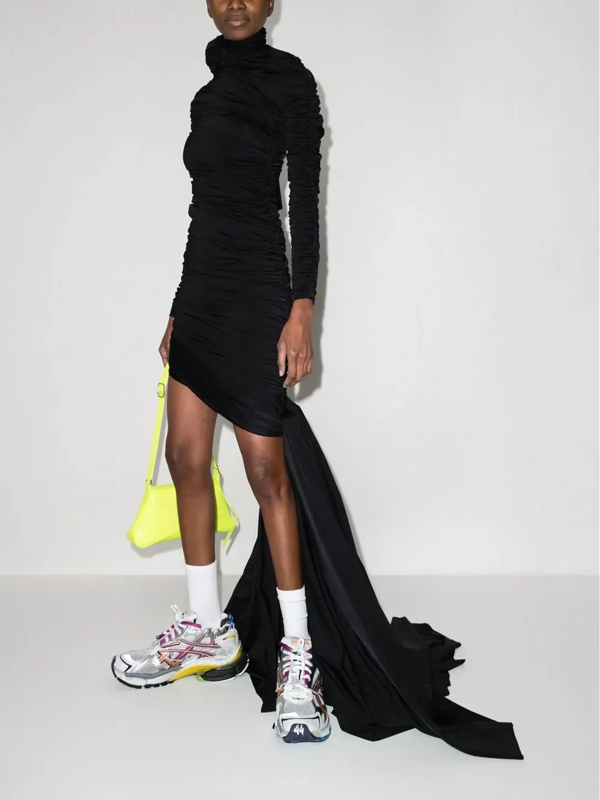 Balenciaga ツイステッドノット・ルーシュド・ドレス - 画像2
