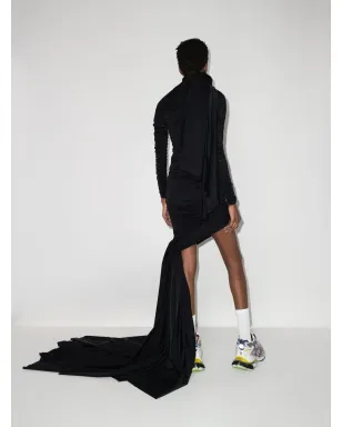 Balenciaga ツイステッドノット・ルーシュド・ドレス - サムネイル3