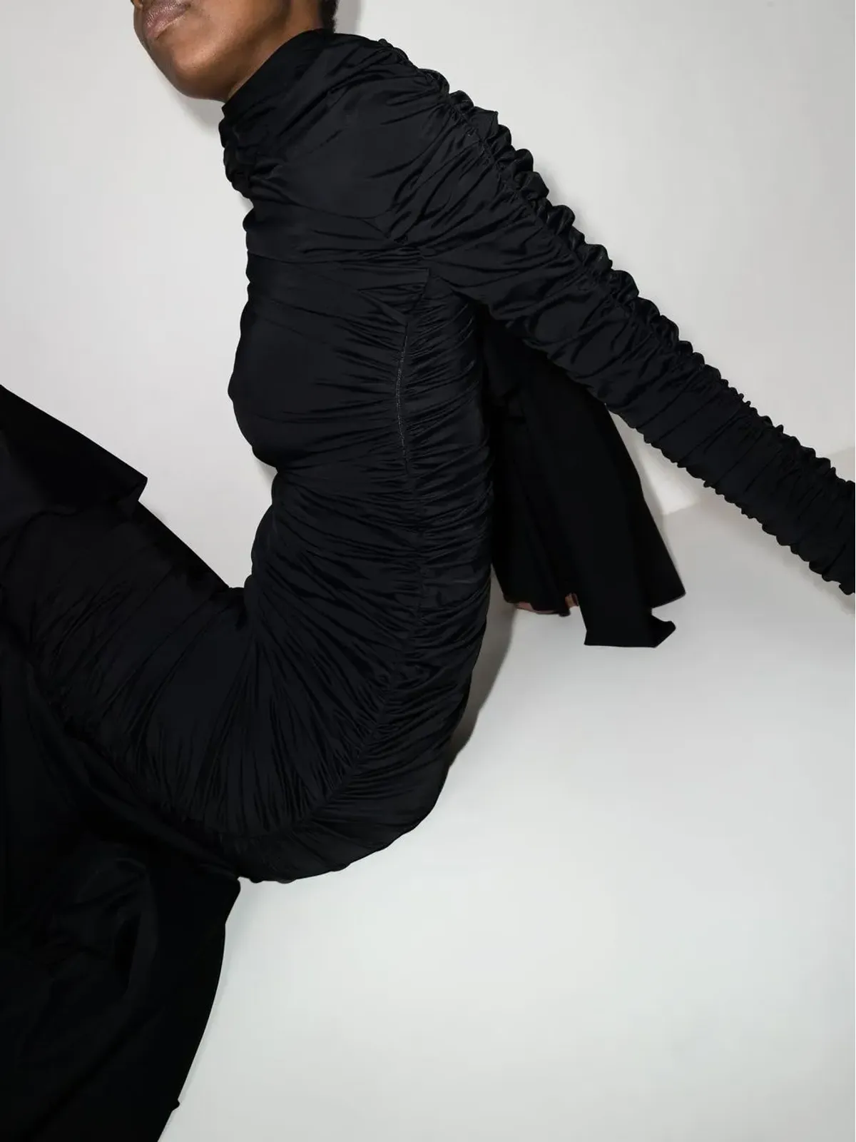 Balenciaga ツイステッドノット・ルーシュド・ドレス - 画像4