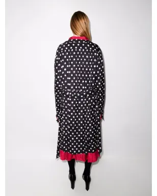 Balenciaga リバーシブル ベルテッド ポルカドット ドレス - ブラック - サムネイル1