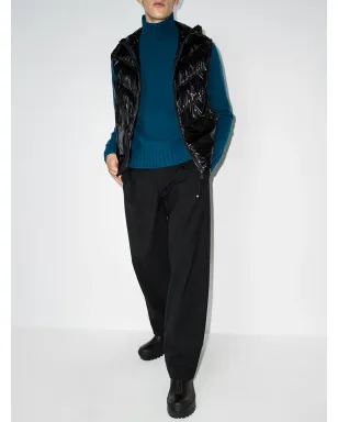 Moncler Grenoble chevron-quilted padded gilet - Black - サムネイル5
