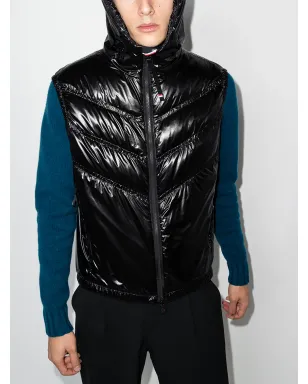 Moncler Grenoble chevron-quilted padded gilet - Black - サムネイル2