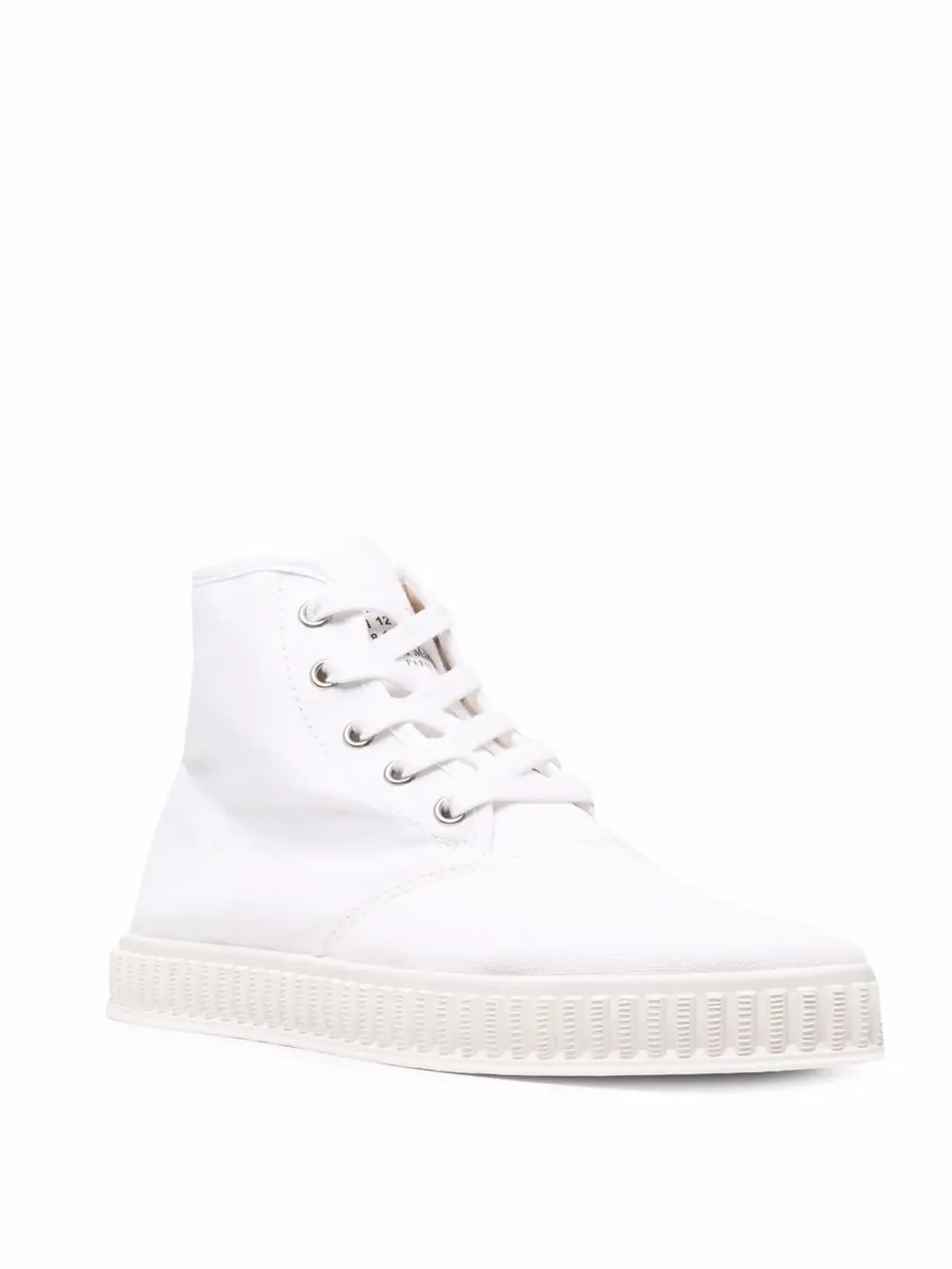 Maison Margiela ハイトップ コットン スニーカー ホワイト - 画像2