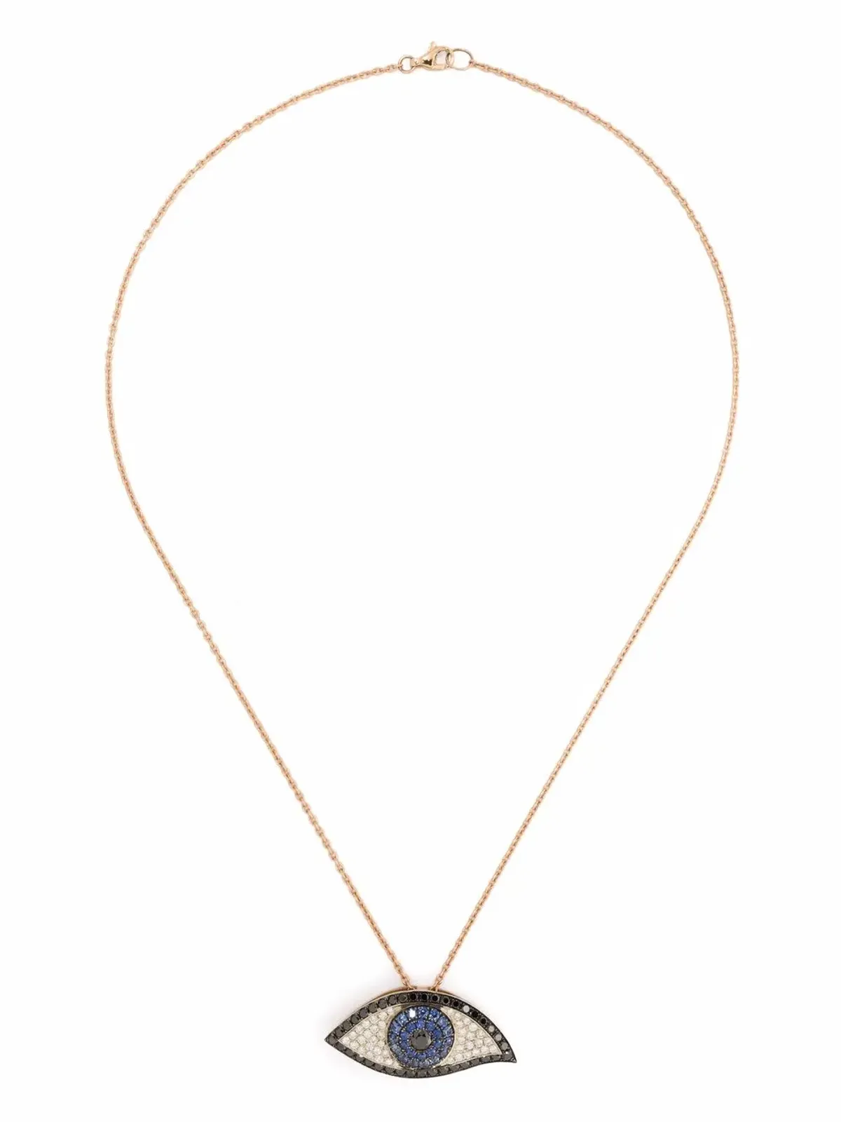 Monan 18kt ローズゴールド サファイアとダイヤモンド ネックレス - 画像3