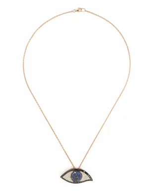 Monan 18kt ローズゴールド サファイアとダイヤモンド ネックレス - サムネイル3