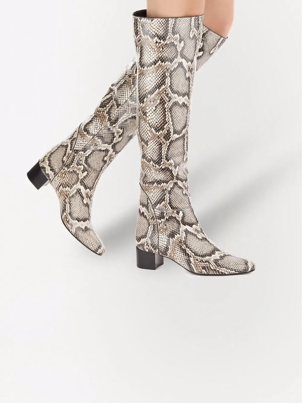 Giuseppe Zanotti Doreen 蛇柄風ブーツ ブラウン - 画像5
