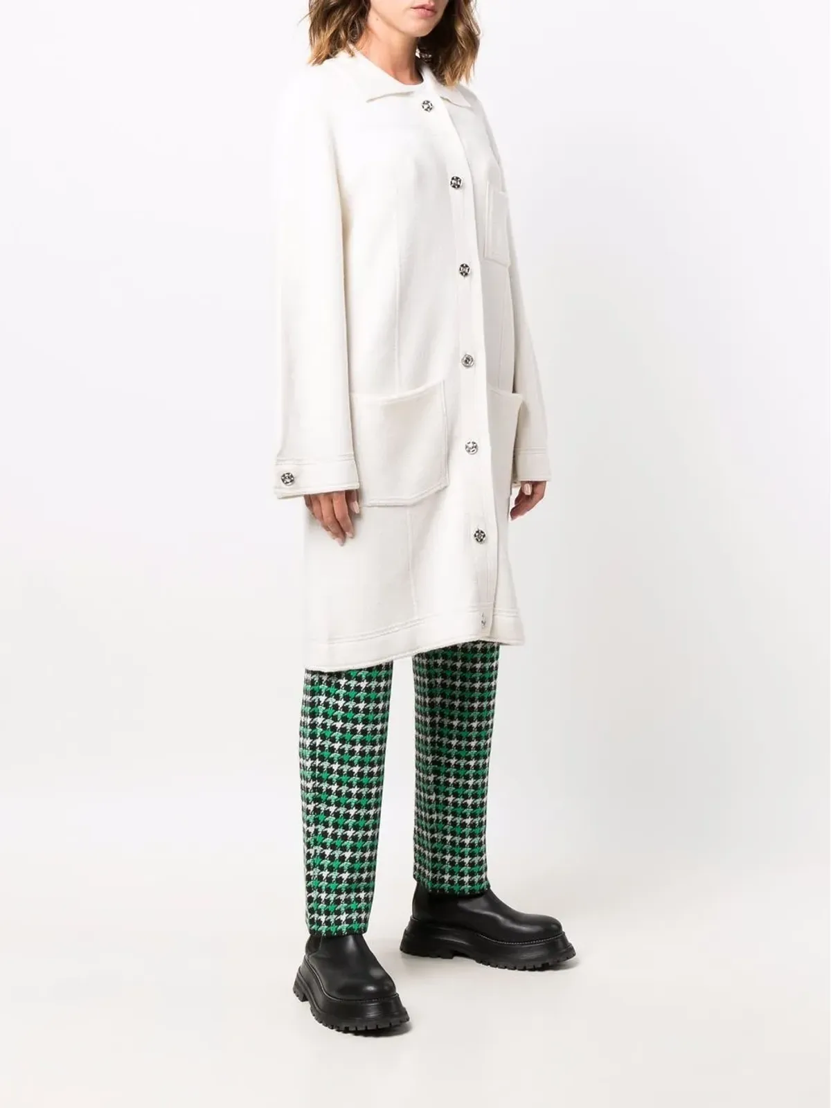 Barrie シングルブレスト カシミヤ混紡コットン コート - 画像3