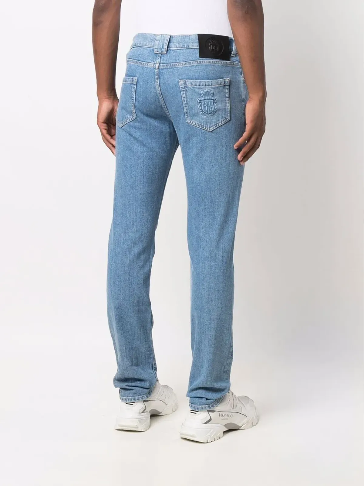 Billionaire アイコニック クレスト エンボス加工 ストレートカット ジーンズ - 画像4