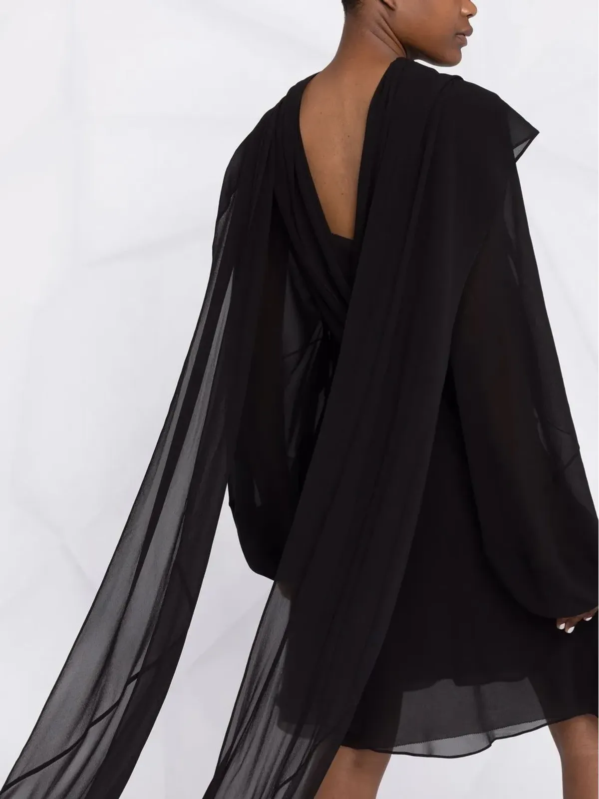 Maison Margiela ドレープシルク ミニドレス - 画像4