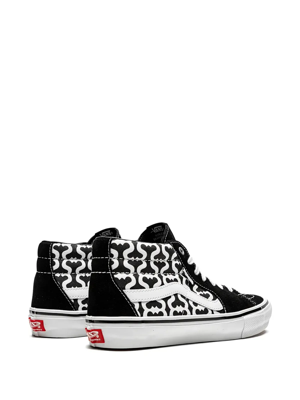 Vans × Supreme スケート グロッソ ミッド モノグラムS ブラック スニーカー - 画像3