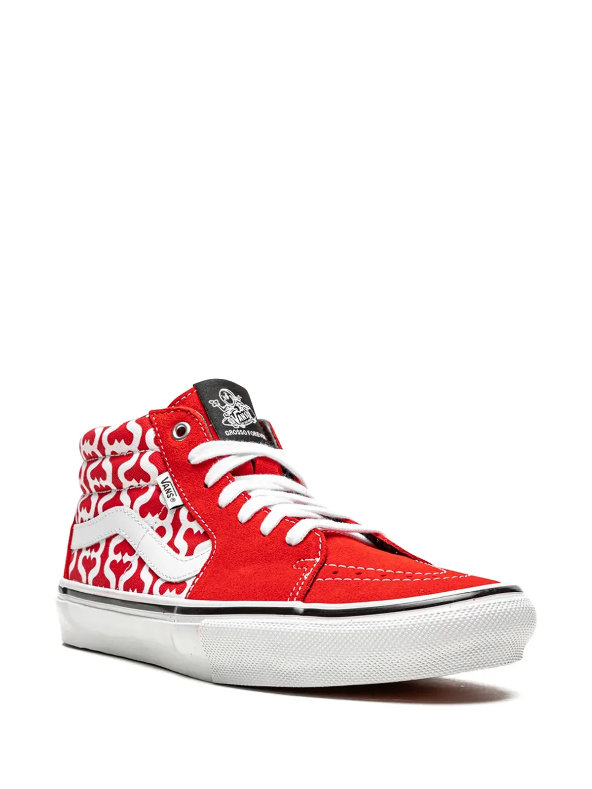 Vans x Supreme スケートグロッソ ミッド モノグラムS レッド スニーカー - 画像2