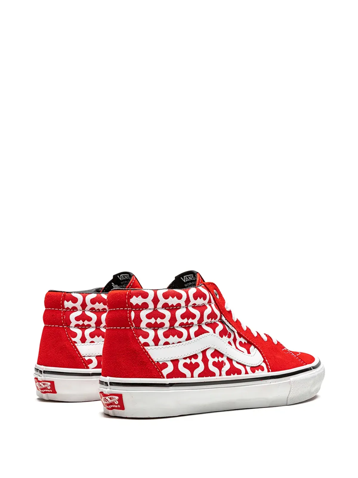 Vans x Supreme スケートグロッソ ミッド モノグラムS レッド スニーカー - 画像3