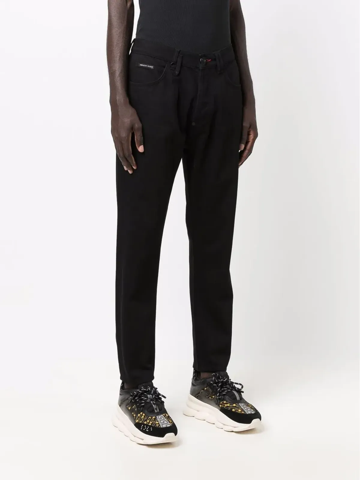 Philipp Plein ロゴパッチディテール トラウザーズ - 画像3