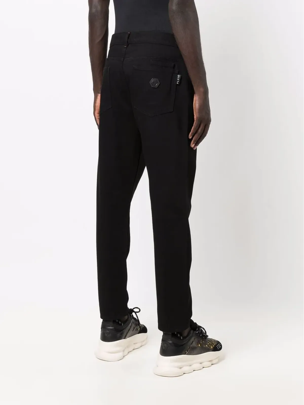 Philipp Plein ロゴパッチディテール トラウザーズ - 画像4