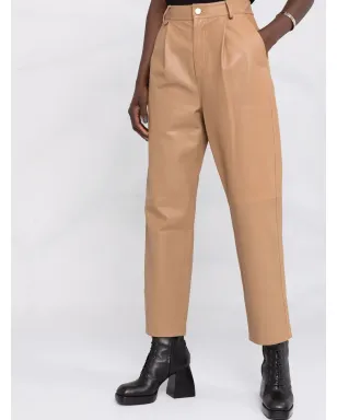 RED Valentino ハイウエストレザーパンツ - サムネイル5
