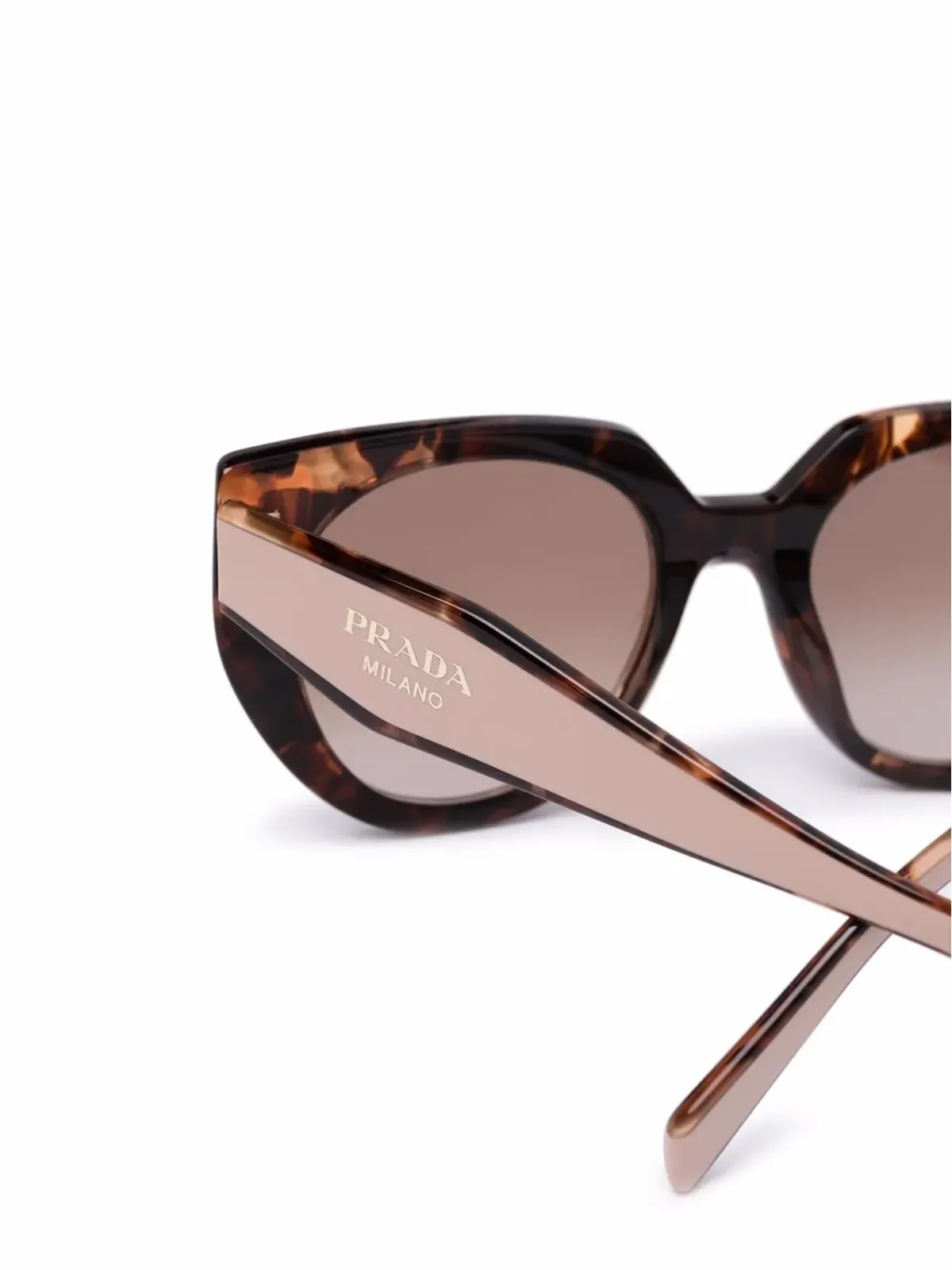 Prada Eyewear 猫目フレームサングラス - ブラウン - 画像3