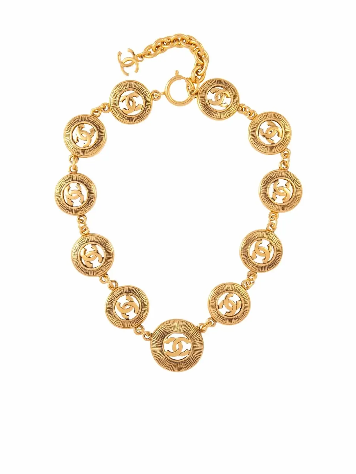 CHANEL Pre-Owned 1980s ロゴメダリオンネックレス - 画像1