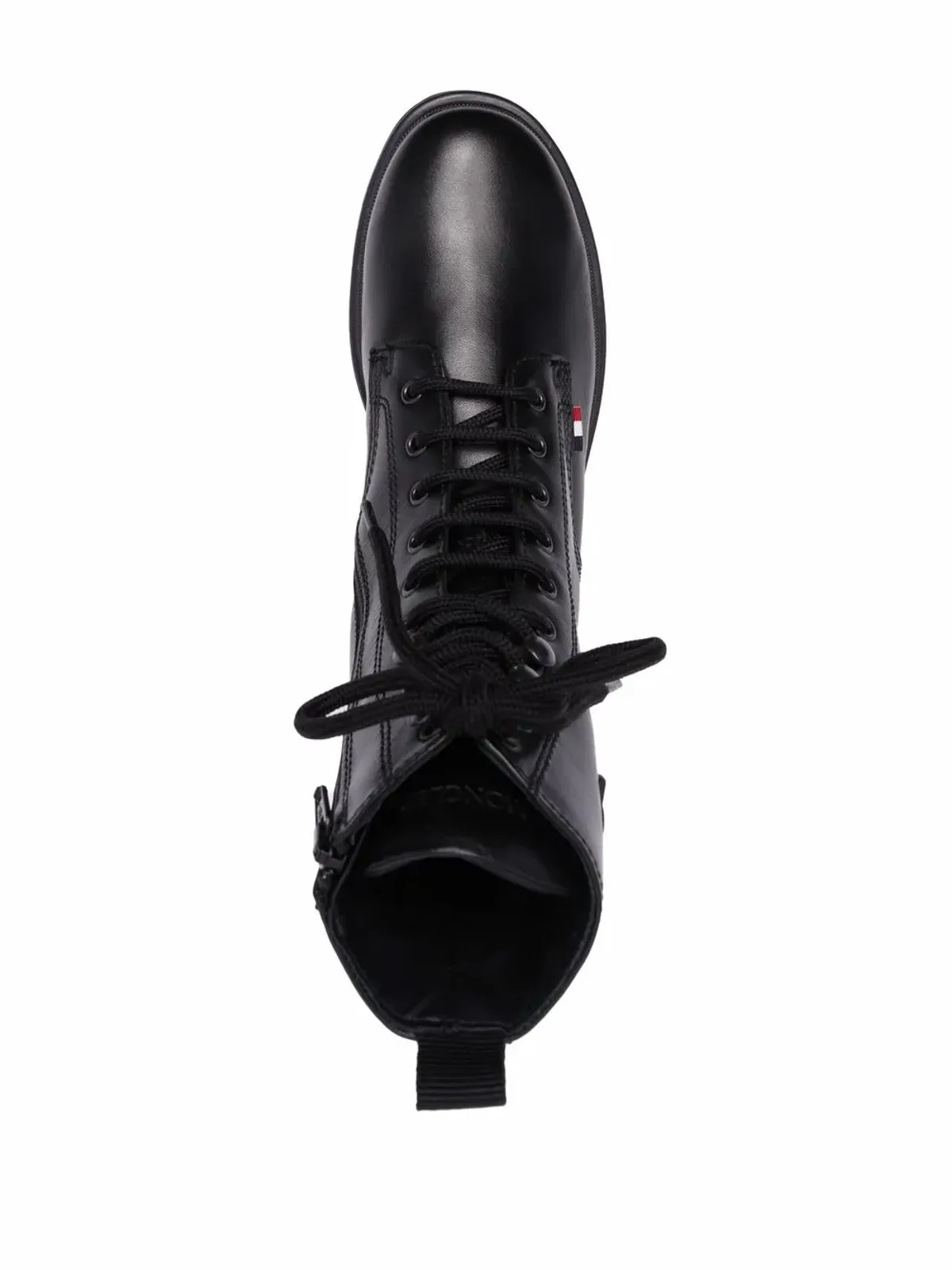 Moncler Enfant レースアップレザーブーツ - 画像4