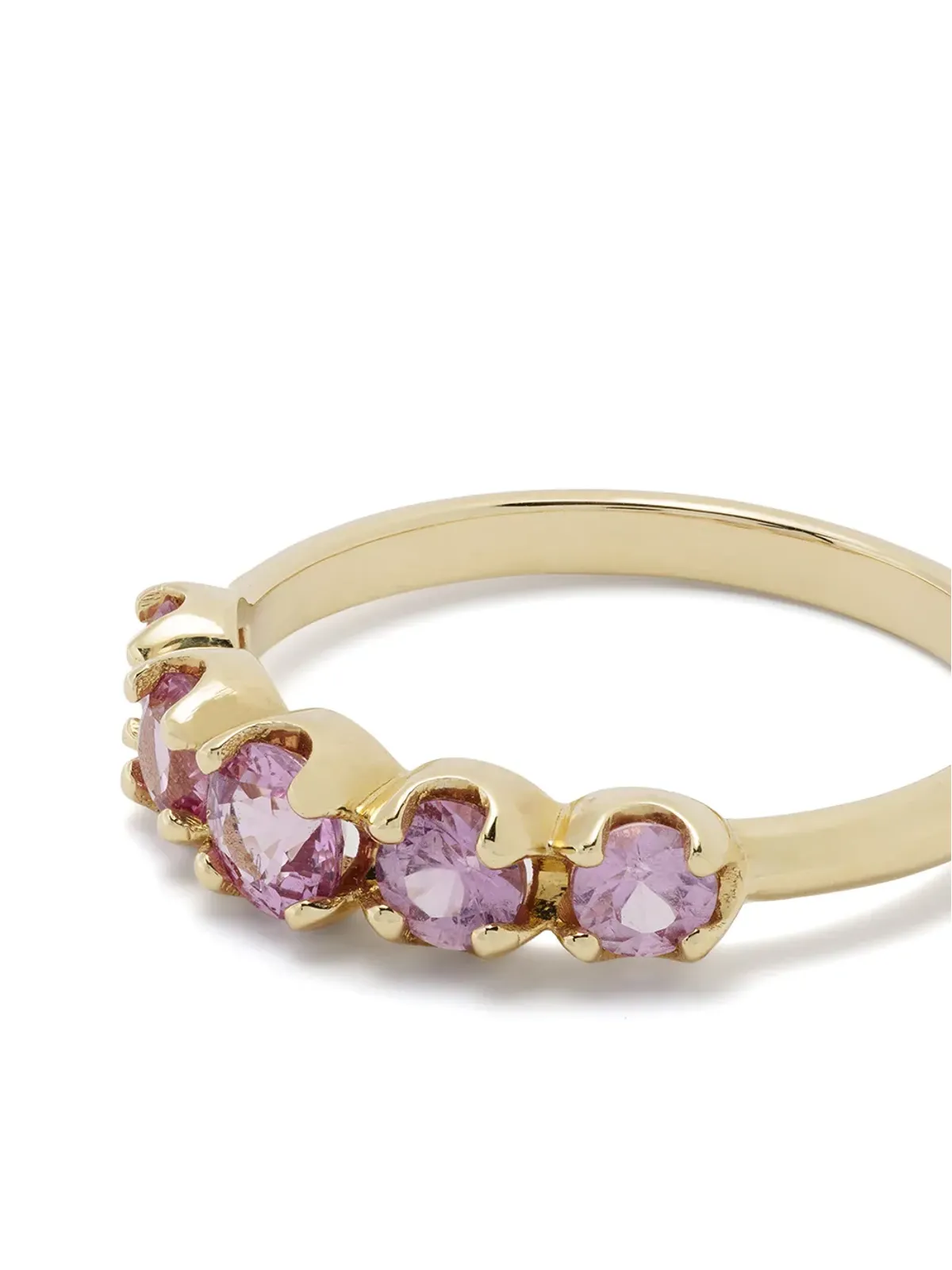 Jennifer Meyer 18kt yellow gold graduated pink sapphire ring - 画像3