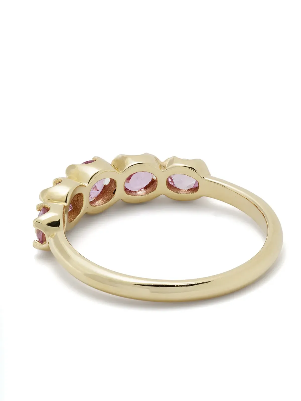 Jennifer Meyer 18kt yellow gold graduated pink sapphire ring - 画像4
